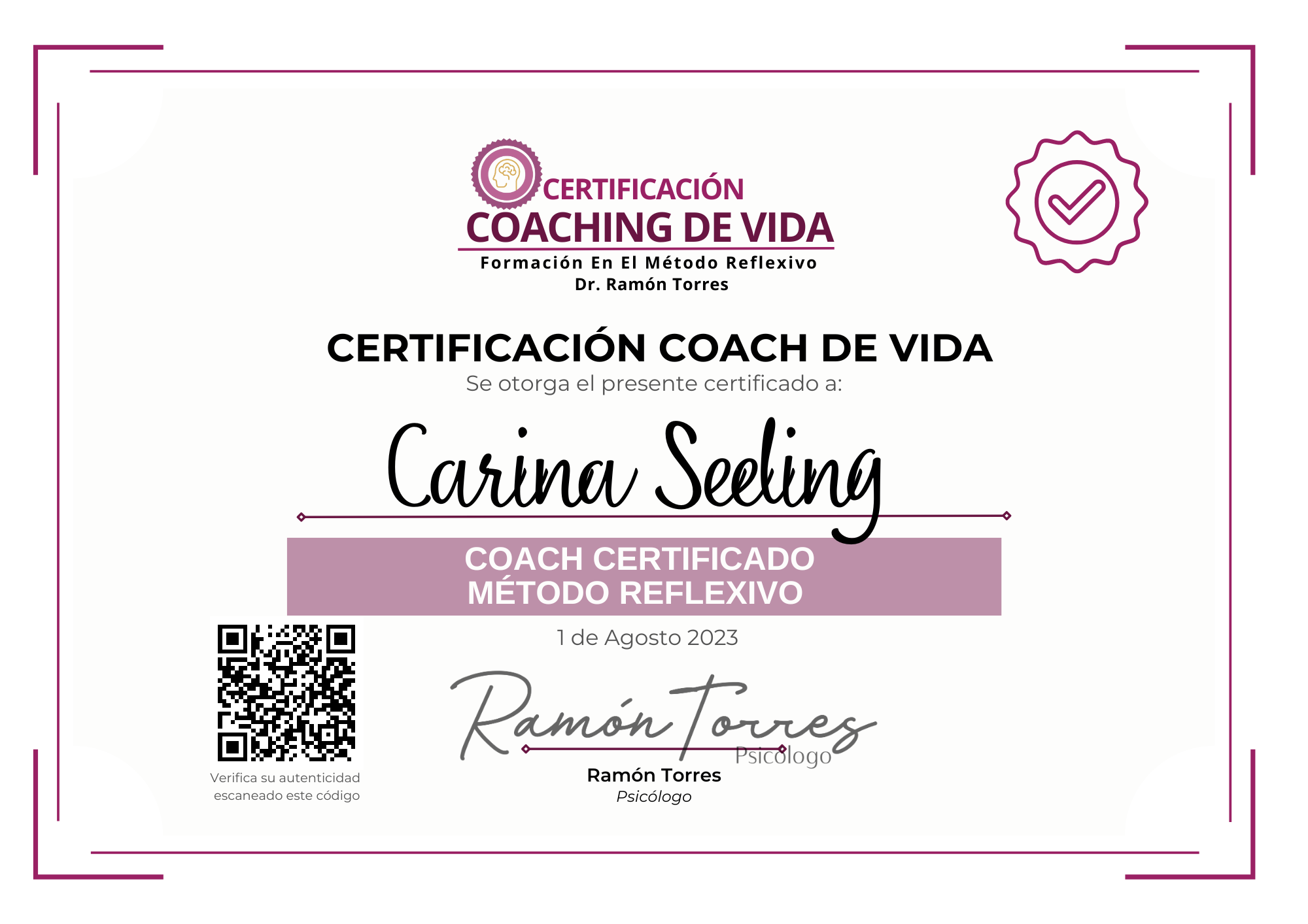 Certificación Coach de vida